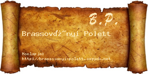 Brassoványi Polett névjegykártya